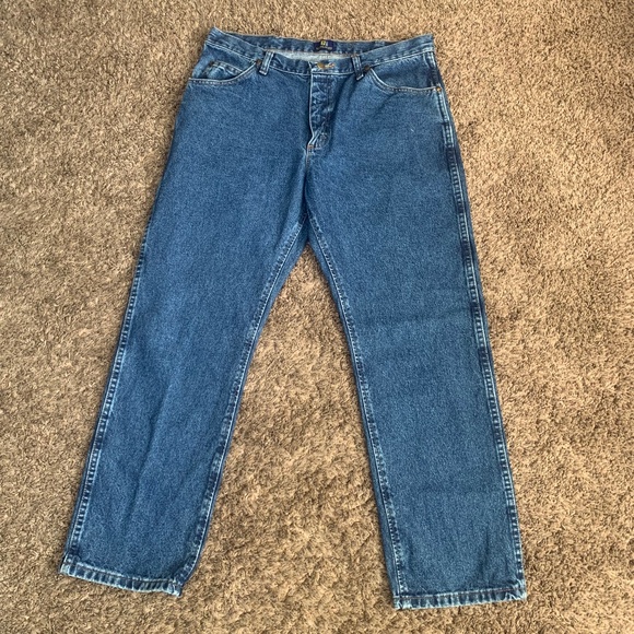 Wrangler 47 MWZ Regular Fit Jeans 36x30 Blue Denim Straight - Picture 1 of 13